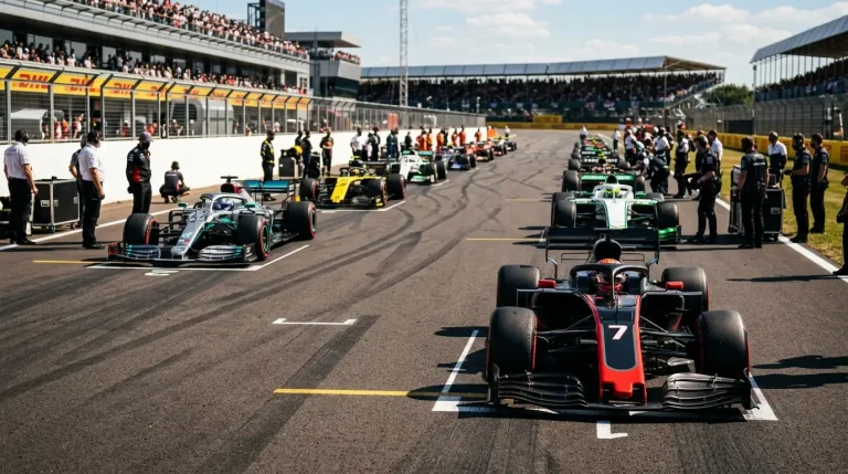Formule 1-startgrid op zondag op basis van de kwalificatie-uitslag van zaterdag