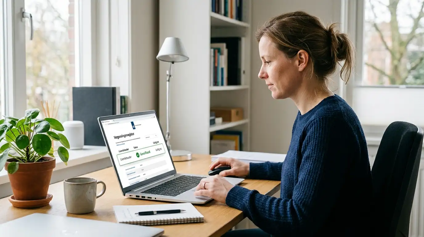 Persoon controleert de vergunning van een bookmaker in het openbare register van de Kansspelautoriteit